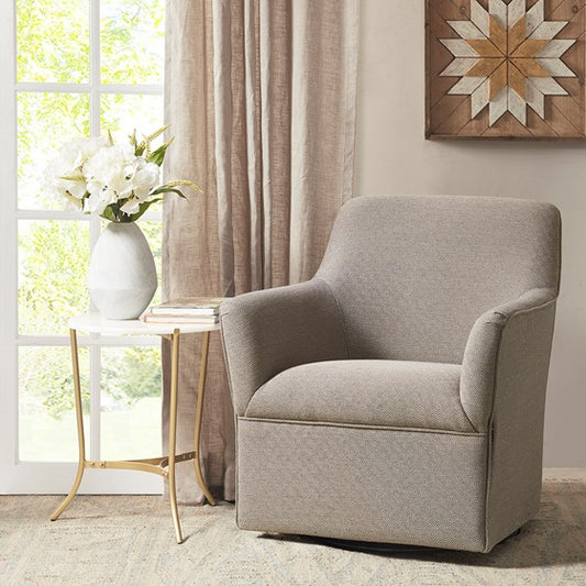 Augustine Swivel Glider Chair- Grey