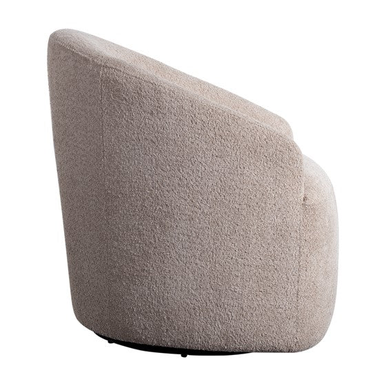 Bonn Upholstered 360 Degree Swivel Chair Beige