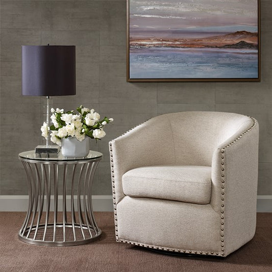 Tyler Swivel Chair by Madison Park - Natural