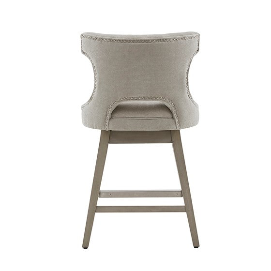 Emmett  Swivel Counter Stool - 25.75" ,Light Grey