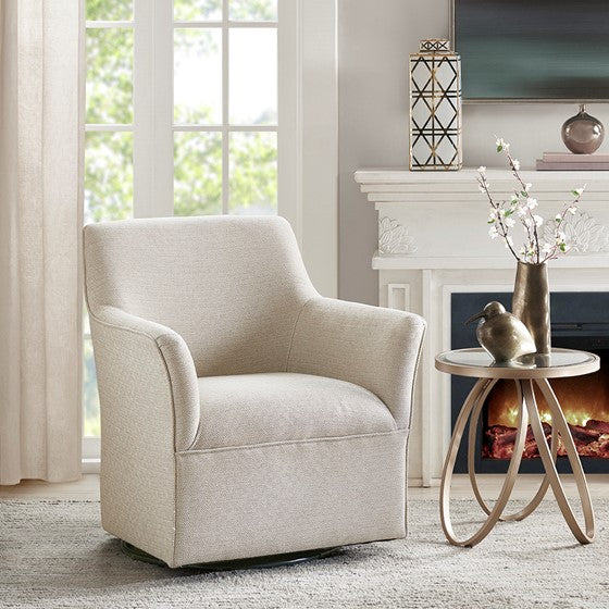 Augustine Swivel Glider Chair- Cream