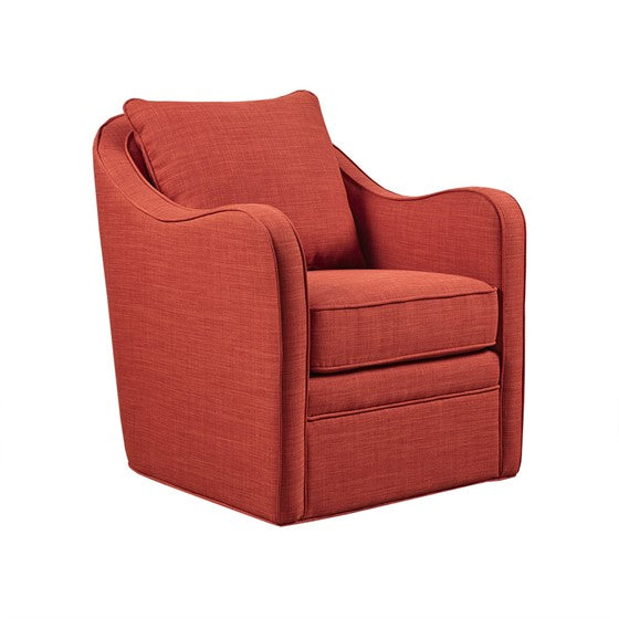 Brianne Wide Seat Swivel Arm Chair  Orange by Madison Park