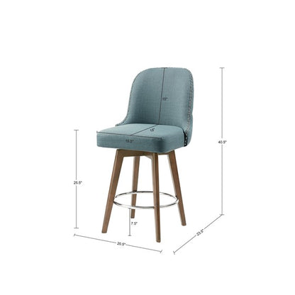 Kobe Counter Stool with Swivel Seat in a Blue Color