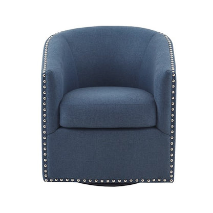 Tyler Swivel Chair by Madison Park (Blue)