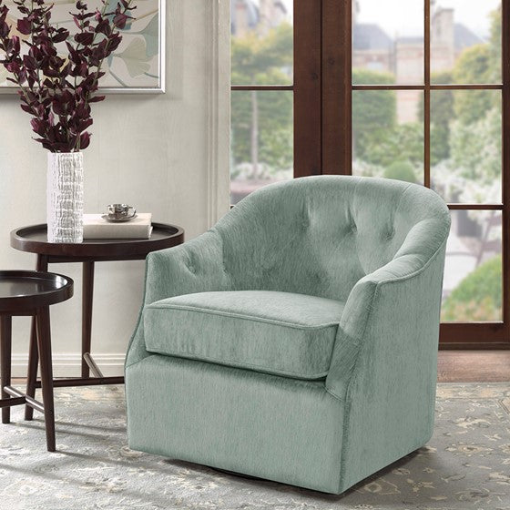 Calvin Swivel Chair - Light Green