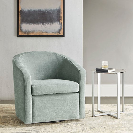 Amber Swivel Chair- Light Blue