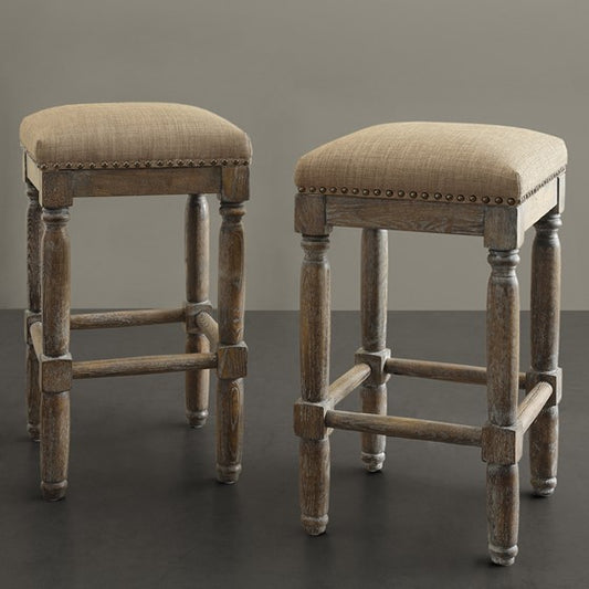 Cirque Counter Stool Set of 2 - Color Cream Sand