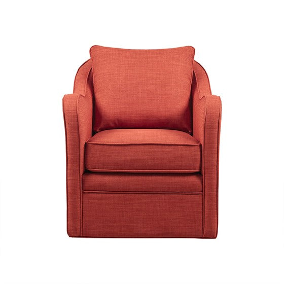 Brianne Wide Seat Swivel Arm Chair  Orange by Madison Park