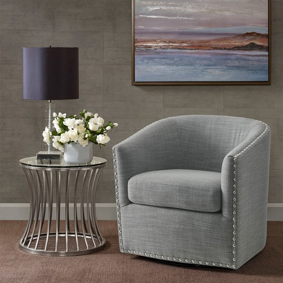 Tyler Swivel Chair Madison Park in Grey