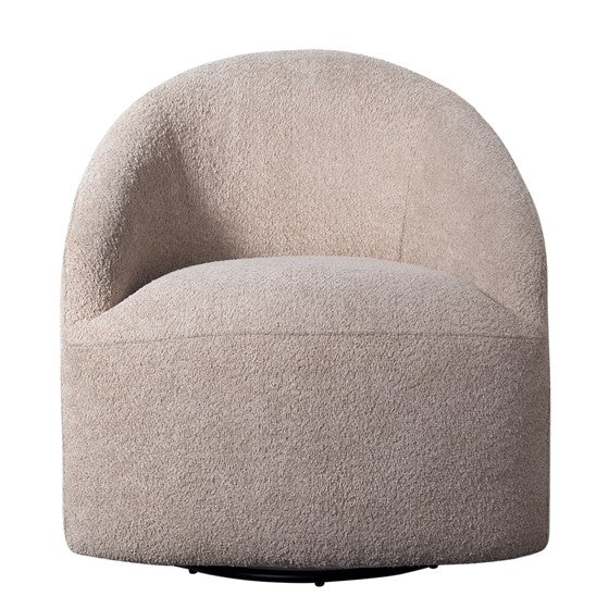 Bonn Upholstered 360 Degree Swivel Chair Cream