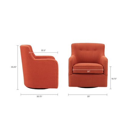 Adele Spice Swivel Chair by Madison Park