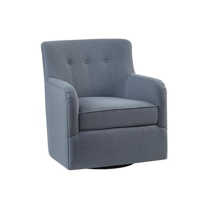 Adele Swivel Chair by Madison Park in Blue