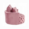 Accent Chair w/Swivel, Pink Velvet -Zunyas