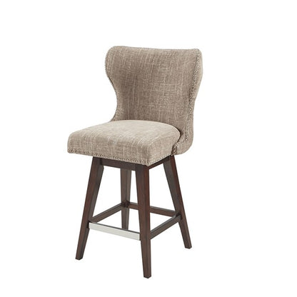 High Wingback Swivel Counter Stool - Hancock 27" - Camel Brown