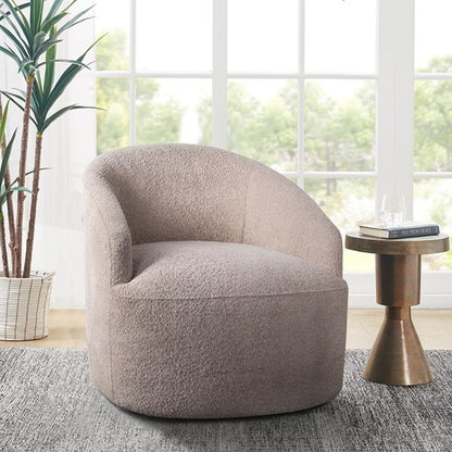 Bonn Upholstered 360 Degree Swivel Chair Cream