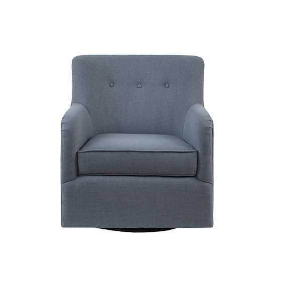 Adele Swivel Chair by Madison Park in Blue