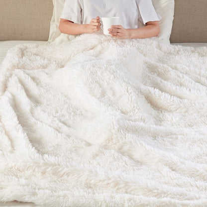 Faux Fur Throw - OEKO TEX Certified Haven Throw 50 " *60" - Ivory Color