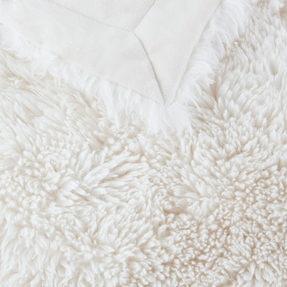 Faux Fur Throw - OEKO TEX Certified Haven Throw 50 " *60" - Ivory Color