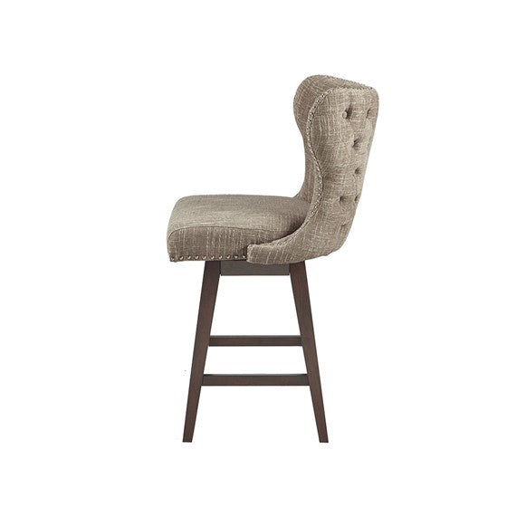 High Wingback Swivel Counter Stool - Hancock 27" - Camel Brown