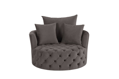 Zunyas Accent Chair w/Swivel, Gray Velvet AC00292