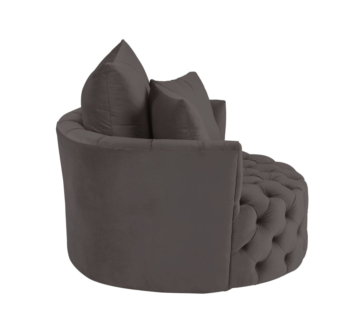 Zunyas Accent Chair w/Swivel, Gray Velvet AC00292