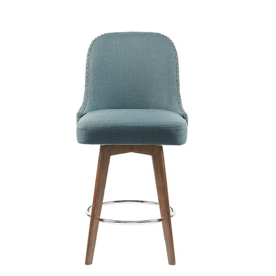 Kobe Counter Stool with Swivel Seat in a Blue Color