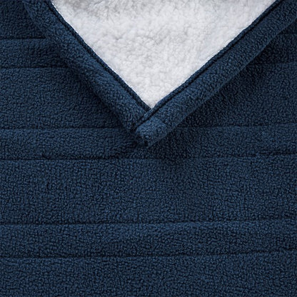 Fleece to Sherpa Heated Throw 50" x 60" - in a Blue Color