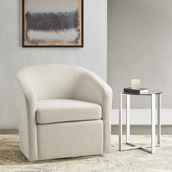 Amber Swivel Chair- Ivory