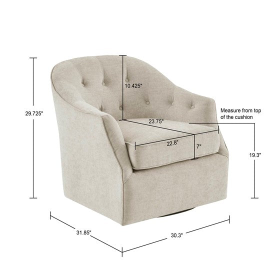 Calvin Swivel Chair - Natural